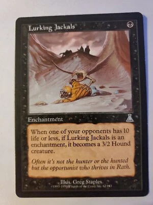 MTG Magic The Gathering Card Lurking Jackals Enchantment Black Urza's Destiny  - Image 1 of 2