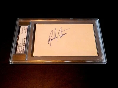 Randy Stein (1978 debut) Brewers Cubs Autographed 3x5 Index Card Auto PSA/DNA - Image 1 of 2