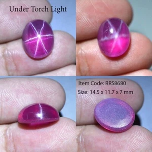 13.05 Ct 14.5x11.7 MM Pink Red Ruby Star Sapphire 6 Ray Lab Corundum VDO RRS8680 - Picture 1 of 6