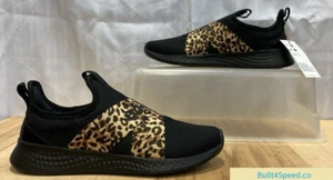 adidas Puremotion Adapt Black Leopard Cheetah Animal Slip-On Comfort Trainer 7.5 - Picture 1 of 14