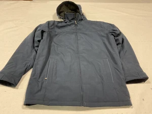 Weatherproof Men’s Navy Blue Insulated Jacket with Hoodie, Size L - Picture 1 of 4