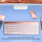 (Rose Gold)2.4G Wireless Keyboard Mouse Ergonomic USB Adapter Ultra Thin
