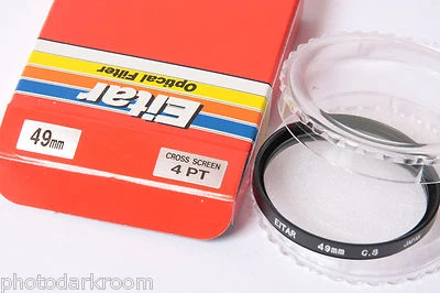49mm CS4 4Pt Cross Screen Photo Filter Special Effects - Eitar Japan - NEW F12 - Image 1 of 2