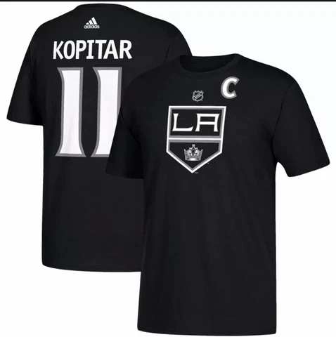 Los Angeles KINGS ANZE KOPITAR PLAYER LA SHIRT Adidas Hockey Black Men’s Captain Cover