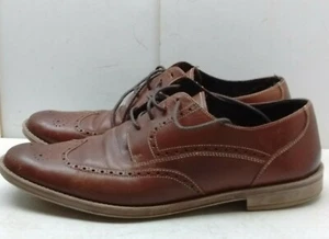 Stacy Adams Memory Foam Brown Leather Oxfords Wingtip Dress Men's Shoes 13M 47,5 - Picture 1 of 10