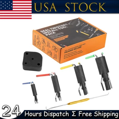 DXMOTO 6Pcs Hydraulic Cylinder Piston Rod Seal U-Cup Twistor Installation Tool Set Kit