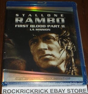 RAMBO FIRST BLOOD PART II (LA MISSION) BLU-RAY SYLVESTER STALLONE NEW SEALED - Picture 1 of 2