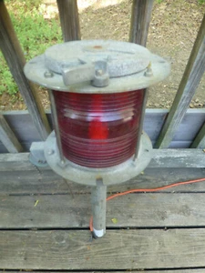 Giant B&B Pier Dock Bridge Marine Boat Navigational 8" RED Warning Light 27" - Picture 1 of 10