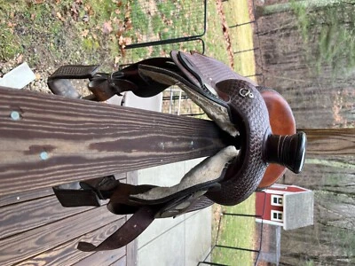 1985 Vintage/Antique Crates Roping Saddle - Image 1 of 4