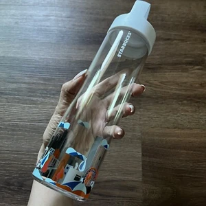 Starbucks Chicago You Are Here 18.5 Oz Glass Water Bottle New Unused 2016 Cute - Picture 1 of 10