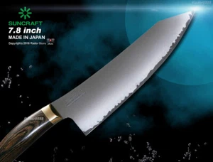 Cuchillo de chef artesanal de acero en polvo SG2 7,8 pulgadas Suncraft Elegancia KSK-01 cubiertos - Imagen 1 de 10