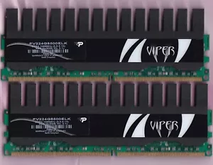 4GB 2x2GB PATRIOT Viper PV224G8500ELK DDR2-1066 PC2-8500 PD000190 GAMER RAM KIT - Picture 1 of 2