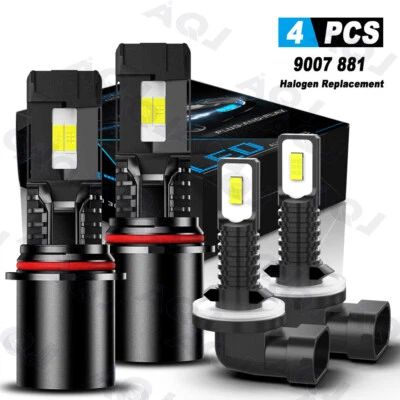 For Dodge Stratus 2001-2005 Combo 4x LED Headlight Hi/Lo + Fog Light Bulbs Kit Foto 1 de 4