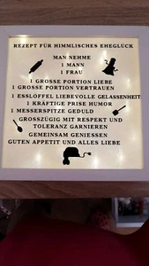 Beleuchteter Bilderrahmen mit Spruch hochzeit, led und Sternenfolie - Bild 1 von 1