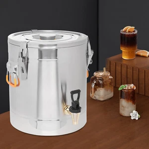 5.28gal 304-SS Insulated Beverage Dispenser With Faucet, Sealed Bucket Milk Can - Picture 1 of 24