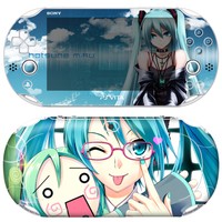 Skin Decal Stickers For PS VITA Slim 2nd Gen PCH-2000 Series Console MIKU + Gift