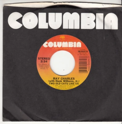 RAY CHARLES & HANK WILLIAMS, JR./MERLE HAGGARD - TWO OLD CATS LIKE US - ORIG. 45 - Image 1 of 2