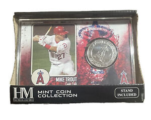 Mike Trout Highland Mint Silver Plated Coin Angels Limited Edition /5000 MLB
