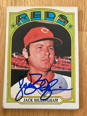 Cincinnati Reds Jack Billingham signed 1972 Topps card - Image 1 of 2