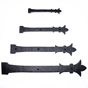 2 Pack 6" 9" 12" 16" Decorative Dummy Strap Hinge, Rustic False Hinge, Iron Faux - Picture 1 of 14
