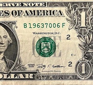 One Dollar Birthday Note July 6th 1963 " Happy Birthday!"(19637006) - Picture 1 of 2
