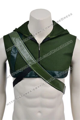 Green Arrow 5 Oliver Queen Cosplay 服装绿色背心箭袋成人男式套装 — 第 1/3 张图片