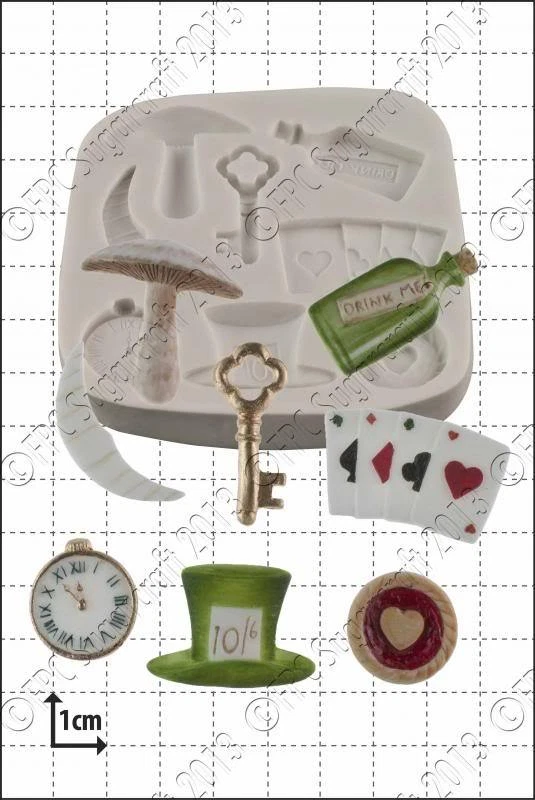 Molde de silicona Alicia en el país de las maravillas uso alimentario FPC Sugarcraft Foto 1 de 1