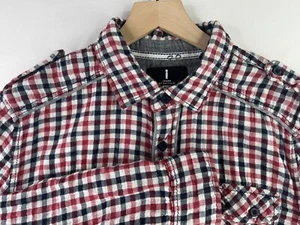 I JEANS By BUFFALO Shirt Mens Sz M Checkered Long Sleeve Casual Button Up - Picture 1 of 11