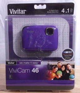 NEW Purple Vivitar ViviCam 46 4x Digital Zoom Shoots Video Clips 4.1 Mega Pixels - Picture 1 of 5