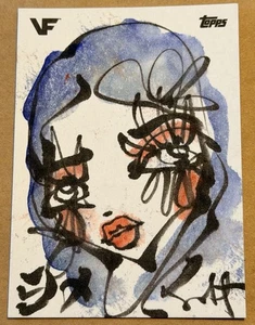 2025 Topps Chrome VeeFriends Sabet Sketchkarte 1/1 Original Kunst Künstler Autogramm - Bild 1 von 6