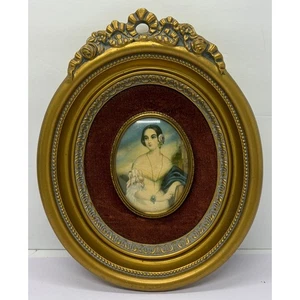 Vintage Cameo Creation Isabella Montgomery by Romney Ornate Velvet Trimmed Frame - Picture 1 of 3