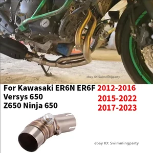 For Kawasaki Versys 650 Z650 Ninja 650 ER6N Exhaust Middle Link Pipe Slip 51mm - Foto 1 di 7