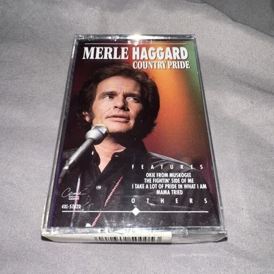 Merle Haggard Country Pride Cassette Tape Okie From Muskogee - Image 1 of 3