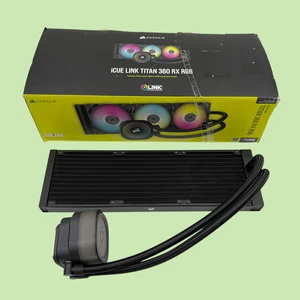 CORSAIR iCUE Link Titan 360 RX RGB Liquid CPU Cooler Black CW-9061018-WW #MP5432 - Picture 1 of 9