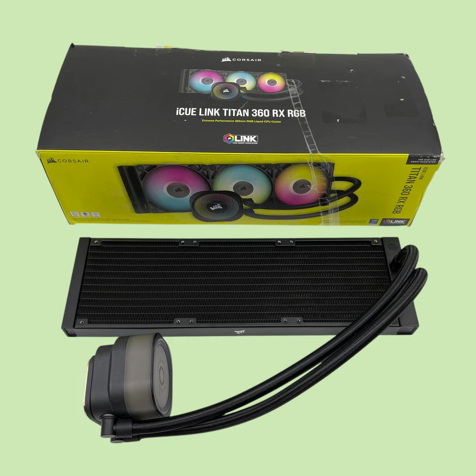 CORSAIR iCUE Link Titan 360 RX RGB Liquid CPU Cooler Black CW-9061018-WW #MP5432 - Image 1 of 4