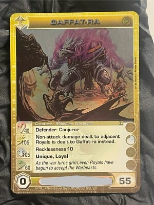 Chaotic 2 Max E&S Gaffat-Ra 16/100 TOTT 1st Edition Foil Rare - Image 1 of 2