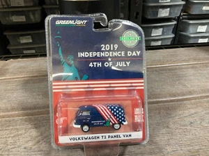 GREENLIGHT 2019 INDEPENDENCE DAY VOLKSWAGEN T2 PANEL VAN HOBBY - Picture 1 of 1