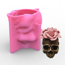 3D Formy do świec Czaszka Róża Kwiat Silikonowe Mydło Forma DIY Craft Żywica Wosk Forma