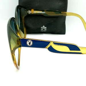 Vintage 1970's-1980's OPTYL Austria PLAYBOY MAGAZINE SUNGLASSES 4504-50 Blue Arm - Picture 1 of 8