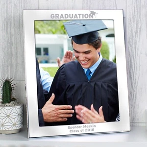 Personalised Graduation 10x8 Silver Photo Frame I University School Gift - Picture 1 of 4