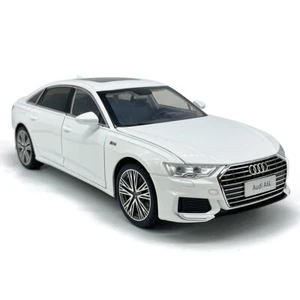 1:18 Audi A6L Sedan Model Car Diecast Toy Cars with Light Sound Boys Gifts White - Picture 1 of 13