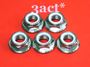 5pcs Titanium/Ti M10 x 1.5 Pitch Sprocket Flange Lock Nut - Honda Suzuki Yamaha - Picture 1 of 1