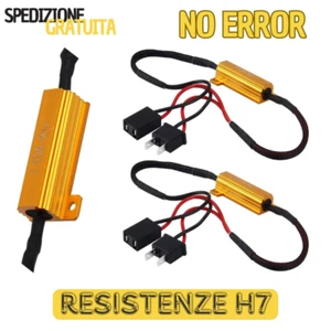 COPPIA RESISTENZE SPEGNISPIA CANBUS DECODER PER LAMPADE A LED H7 12V NO ERROR - Picture 1 of 7