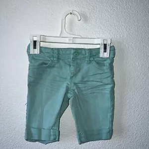 Teal Blue Girls Size 4 Adjustable Waist Arizona Jean Bermuda Casual Play Shorts - Picture 1 of 6