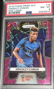 Prizm World Cup Kingsley Coman Pink Lazer 2018 # 40/40 PSA 8 casi nuevo-como nuevo láser - Imagen 1 de 3
