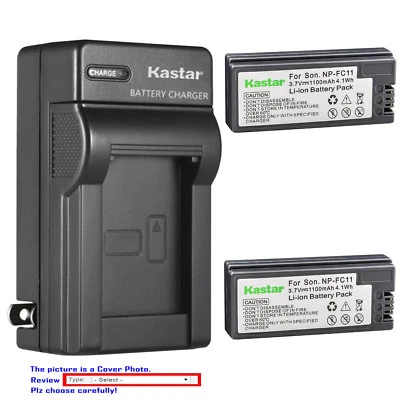 Kastar Battery Wall Charger for Sony NP-FC11 NP-FC10 Battery BC-VC10 Charger