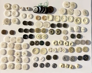 Lot 112 Vintage & Antique Buttons All Sets Celluloid Plastic Metal .25 to .75” - Picture 1 of 8