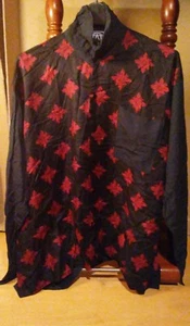 Cykxties Men's Rockabilly Goth Black & Red shirt Genderfluid, 1size fits most - Picture 1 of 3