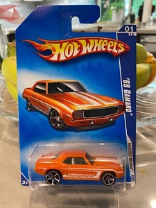 2009 Hot Wheels #77 Muscle Mania 1/10 '69 CAMARO Orange Variant w/Chrome OH5 Sp - Picture 1 of 1