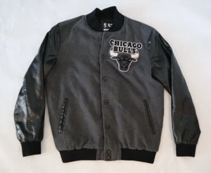 NBA U Chicago Bulls Uni Herren schwarze Jacke Medium M Snap - Bild 1 von 8